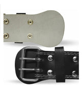 Rewon schwarzer Leder 6 Zoll Fitnessgürtel für Gewichtheben und Training, robuster Metallschnallenverschluss, ideal für Boxtraining
